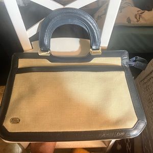 Vintage canvas & leather handbag Philippe